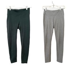 Outdoor Voices Leggings Lot of 2‎ Bundle Green Grey Space Dye Size Small Active